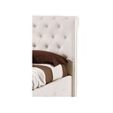Letto matrimoniale c- contenitore in ecopelle Bianco 180x223xh.120 cm EFFEZ