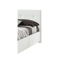 Letto matrimoniale c- contenitore in ecopelle Bianco 182x205xh.120 cm