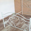 Letto una piazza e mezza ferro battuto pediera Avorio Oro GINESTRA 130x202x h131,5 cm