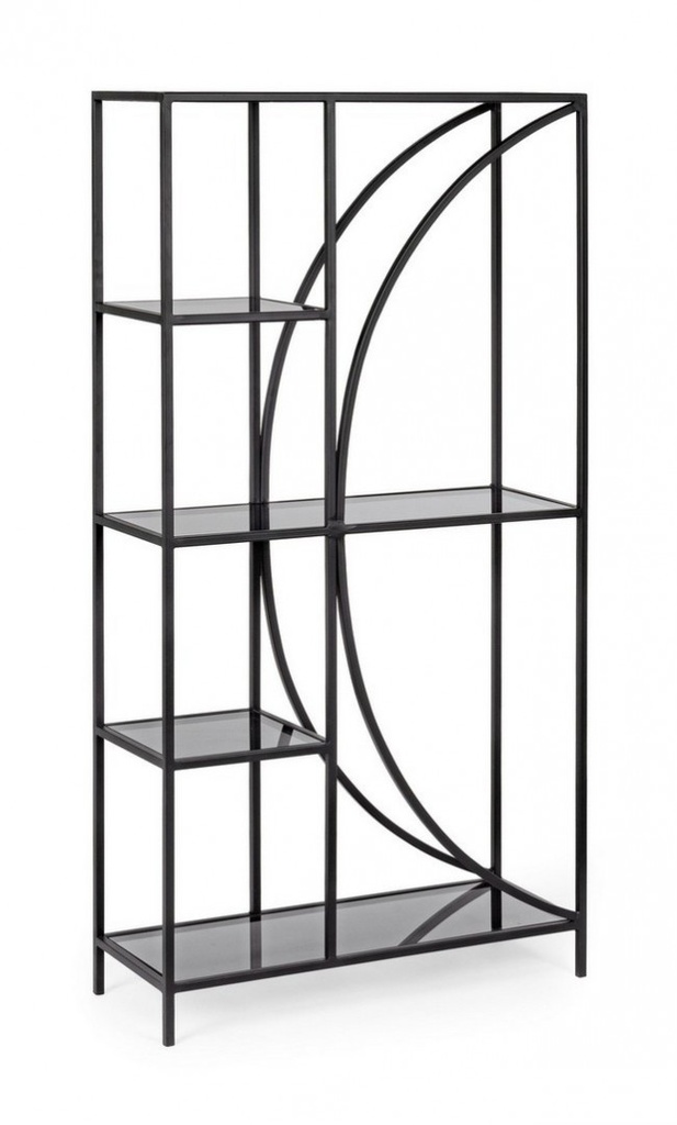 Libreria 4 piani metallo nero Korvet