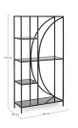 Libreria 4 piani metallo nero Korvet