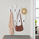 Appendiabiti a muro bianco con 8 ganci Wave 64xh.81 cm(WAVEBI)