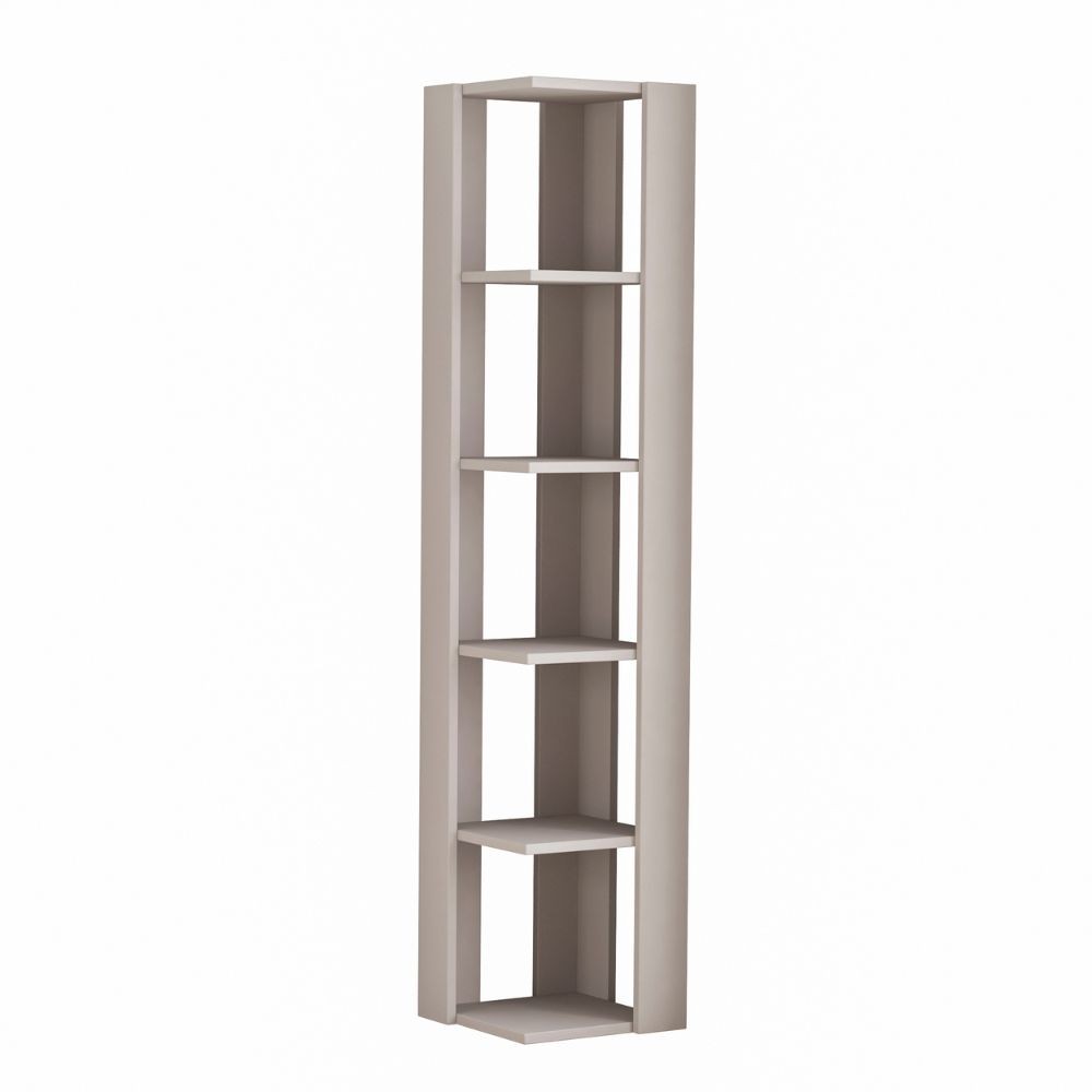 Libreria Angolare 5 Ripiani Light Mocha 34x34x161 cm