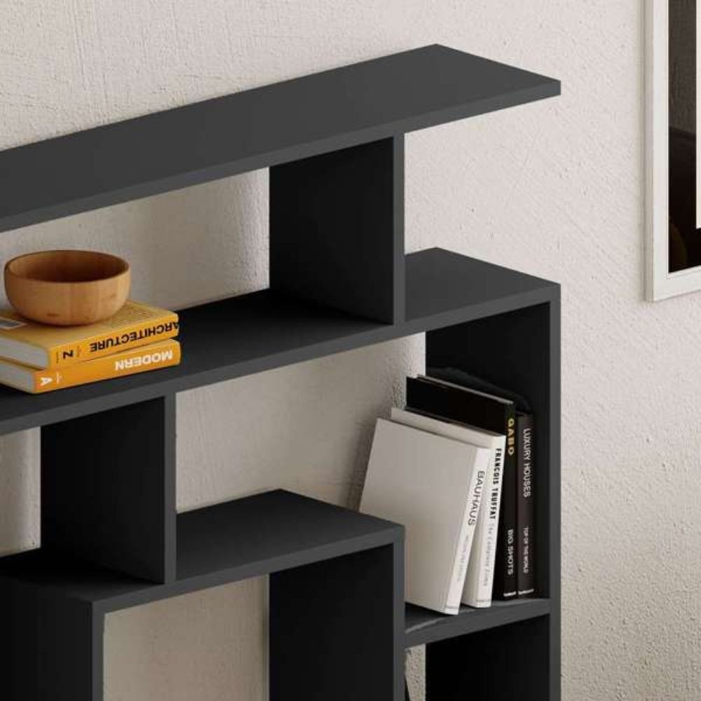 Libreria Labirent Antracite 5 Ripiani, 129x125x22 cm