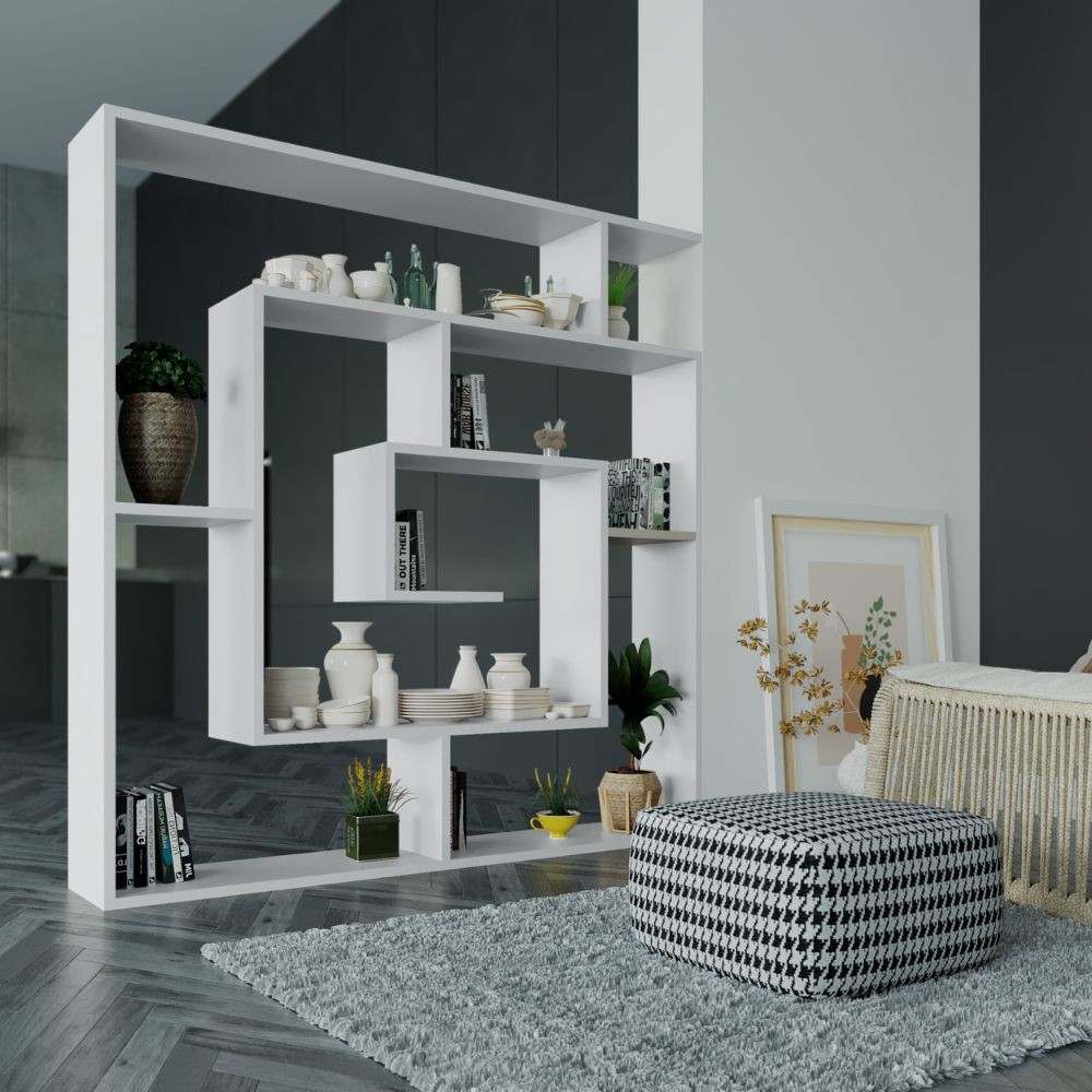 Libreria Labirent Bianca 5 Ripiani 129x125x22 cm