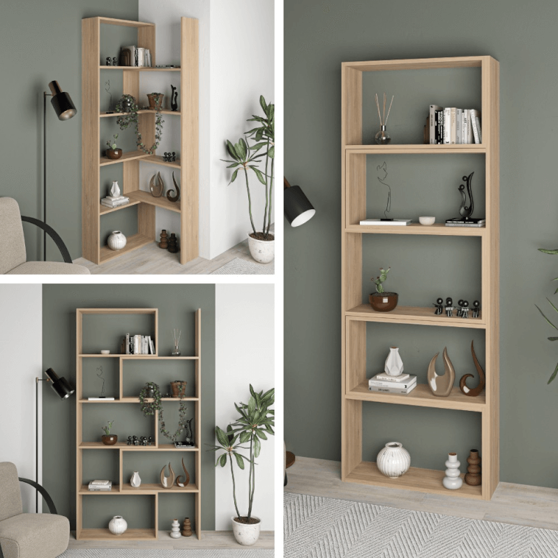 Libreria Wish estensibile angolare rovere 200h EFFEZ