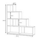 Libreria a scala Alis 145x145 cm. beton