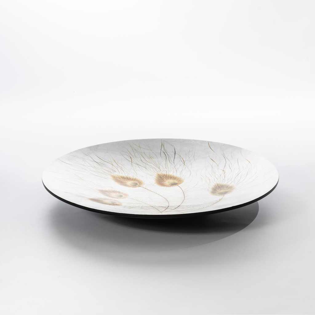 Piatto decorativo bianco 65x65x1 cm