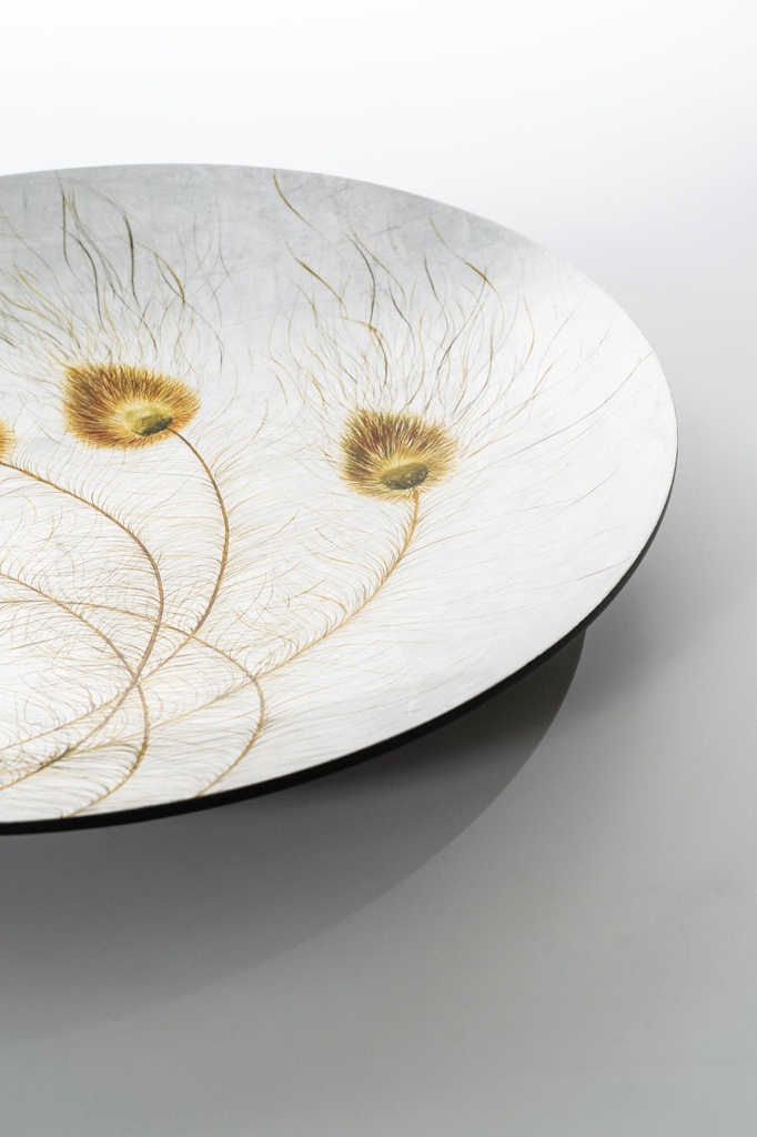 Piatto decorativo bianco 65x65x1 cm