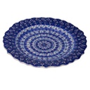 Piatto decorativo ceramica blu cm ø25h3