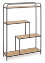 Libreria in acciaio Sagomata quattro ripiani Antracite ELYOT 85,5x25,5x h131 cm