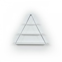 Libreria muro triangolare bacheca piramide bianca cm cm 74 x 13 x 61h