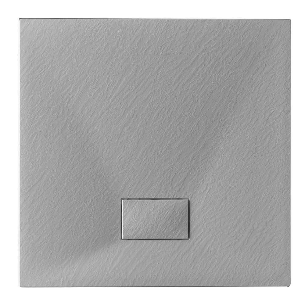 Piatto doccia Stone Essence Slim Quadro grigio 80x80 cm
