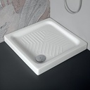 Piatto doccia quadrato in ceramica, 80x80 cm, 10 cm di altezza