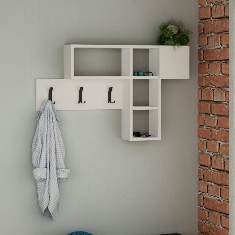Appendiabiti da parete bianco Game 99.5x15xh.61 cm (GAMEBI)