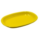 Piatto romeo giallo ovale cm36x25h4
