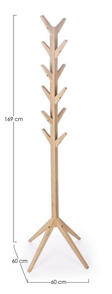 Appendiabiti in legno Daiki slim cm 169
