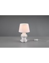 Lume Da Tavolo Abu Ceramica Scimmietta &quot;Non Vedo&quot; Bianco Trio Lighting