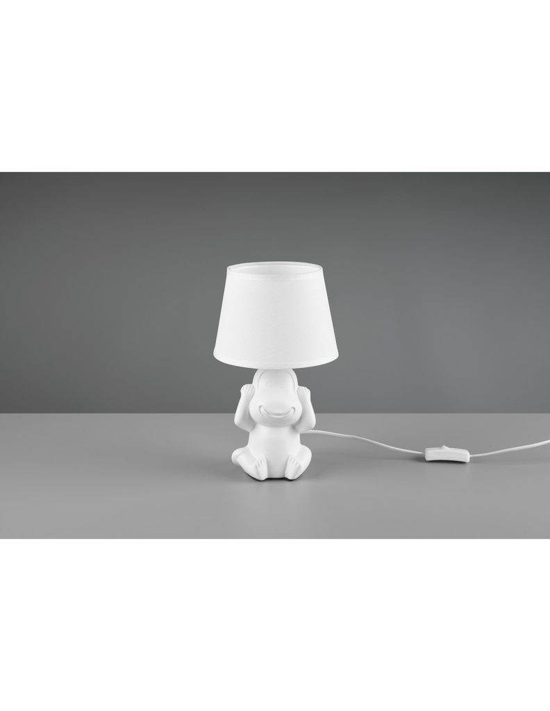 Lume Scimmietta Ceramica Bianca &quot;Non Sento&quot; Nilson Trio Lighting