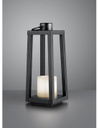 Lumetto Led per Esterno Effetto Candela Loja IP44 Nero Trio Lighting