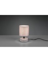 Lumetto Marrone Moderno Base Ceramica con Paralume Tessuto Marie Trio Lighting