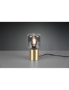 Lumetto Moderno Base Ottone e Paralume Vetro Fumé Trio Lighting
