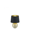 Lumetto Moderno Ceramica Oro Paralume Nero Luxor Ø18 cm Trio Lighting