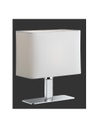 Lumetto Moderno Ming Cromo Tessuto Bianco Trio Lighting