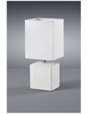 Lumetto Ping Base Ceramica Bianca con Paralume Quadrato Trio Lighting