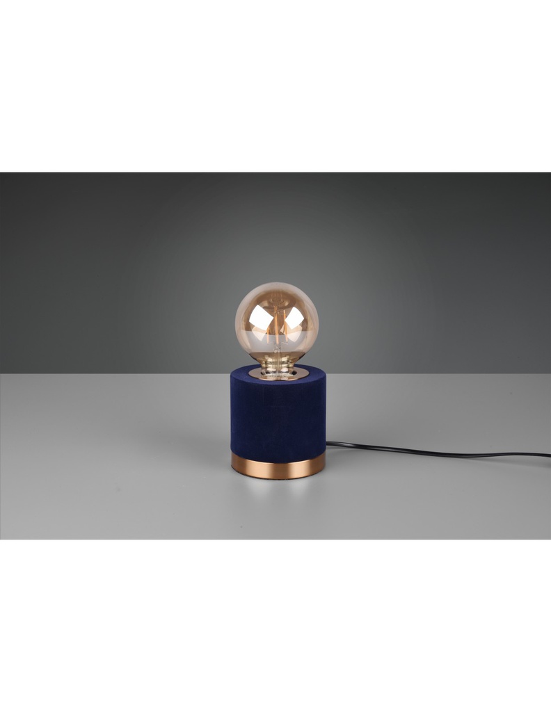 Lumetto Tavolo Judy Velluto Blu Ø11 cm Trio Lighting