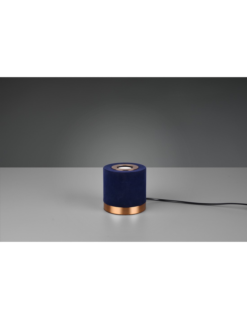 Lumetto Tavolo Judy Velluto Blu Ø11 cm Trio Lighting