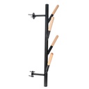 Appendino metallo nero 4 posti cm19x18h63