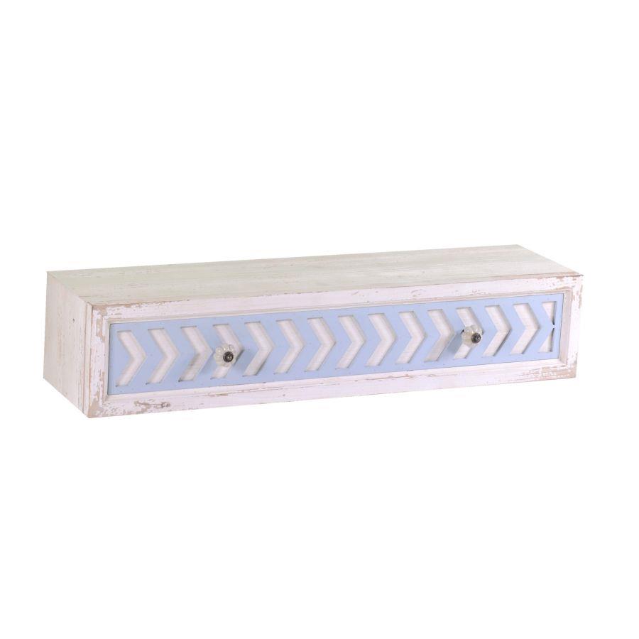 Mensola legno cipro con cassetto cm 80x21h16