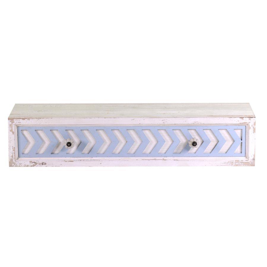 Mensola legno cipro con cassetto cm 80x21h16