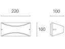 Applique 10W Led 4000K  linea lhasa  grafite