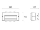 Applique 10W Led 4000K  linea kobe  bianco