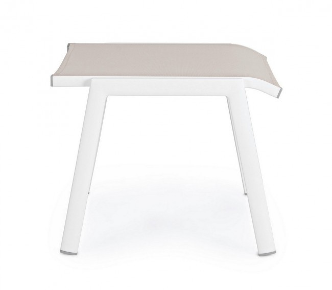 Poggiapiedi arredo giardino alluminio bianco Cruise cm 53 x 51 x 44