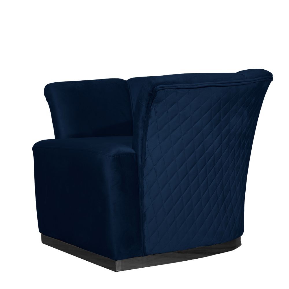 Poltrona Argentario Berger blu notte base nera