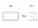 Applique 10W Led 4000K  linea petit  grafite