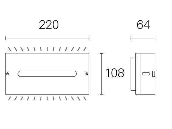 Applique 10W Led 4000K  linea post  caffe'