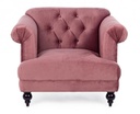Poltrona Blossom classica effetto velluto rosa antico 97x82x78h cm
