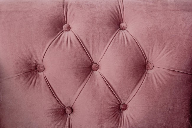 Poltrona Blossom classica effetto velluto rosa antico 97x82x78h cm
