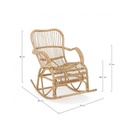 Poltrona Dondolo in Rattan Naturale CASIMIRA 66x82x h88 cm