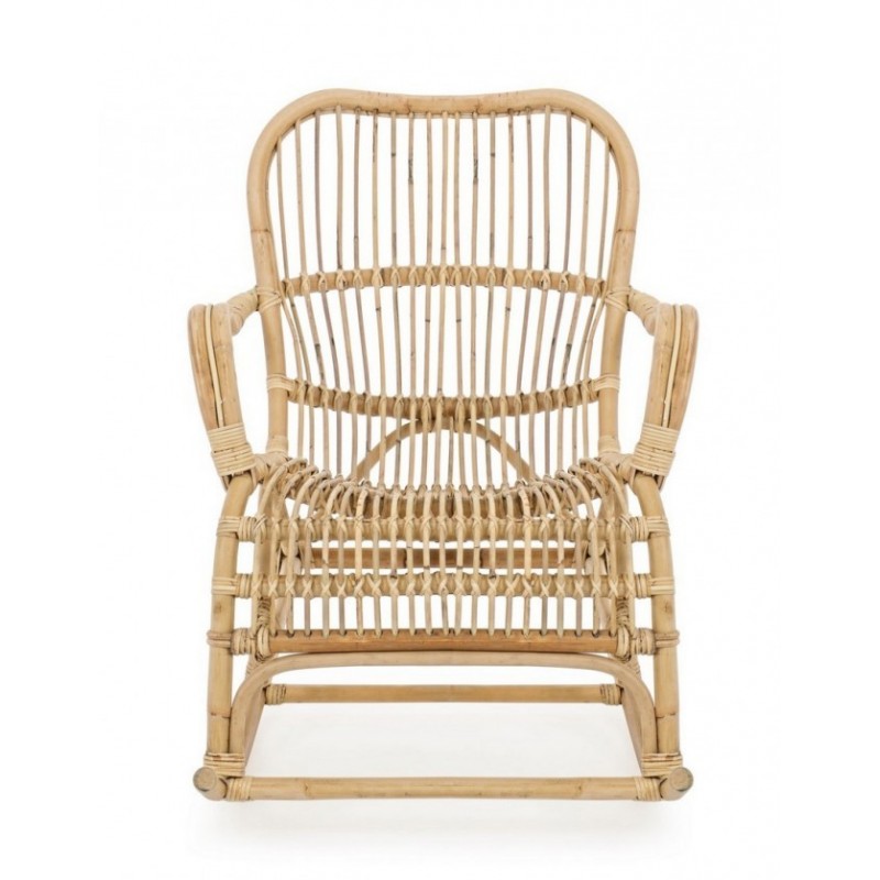 Poltrona Dondolo in Rattan Naturale CASIMIRA 66x82x h88 cm