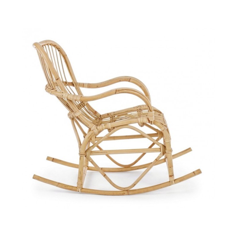 Poltrona Dondolo in Rattan Naturale CASIMIRA 66x82x h88 cm
