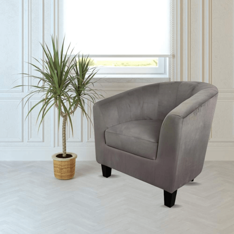 Poltrona Halong tessuto grigio EFFEZ