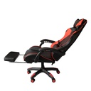Poltrona Sedia Gaming Girevole Reclinabile da Ufficio Rossa 64x53x123-133 cm
