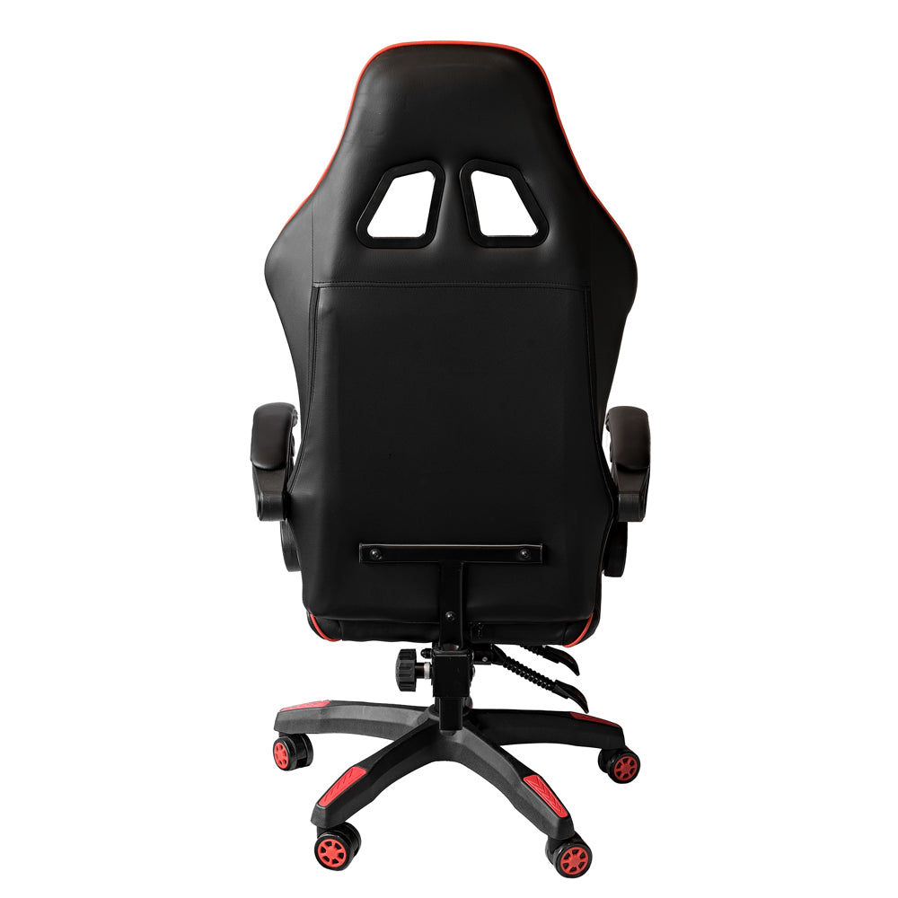 Poltrona Sedia Gaming Girevole Reclinabile da Ufficio Rossa 64x53x123-133 cm