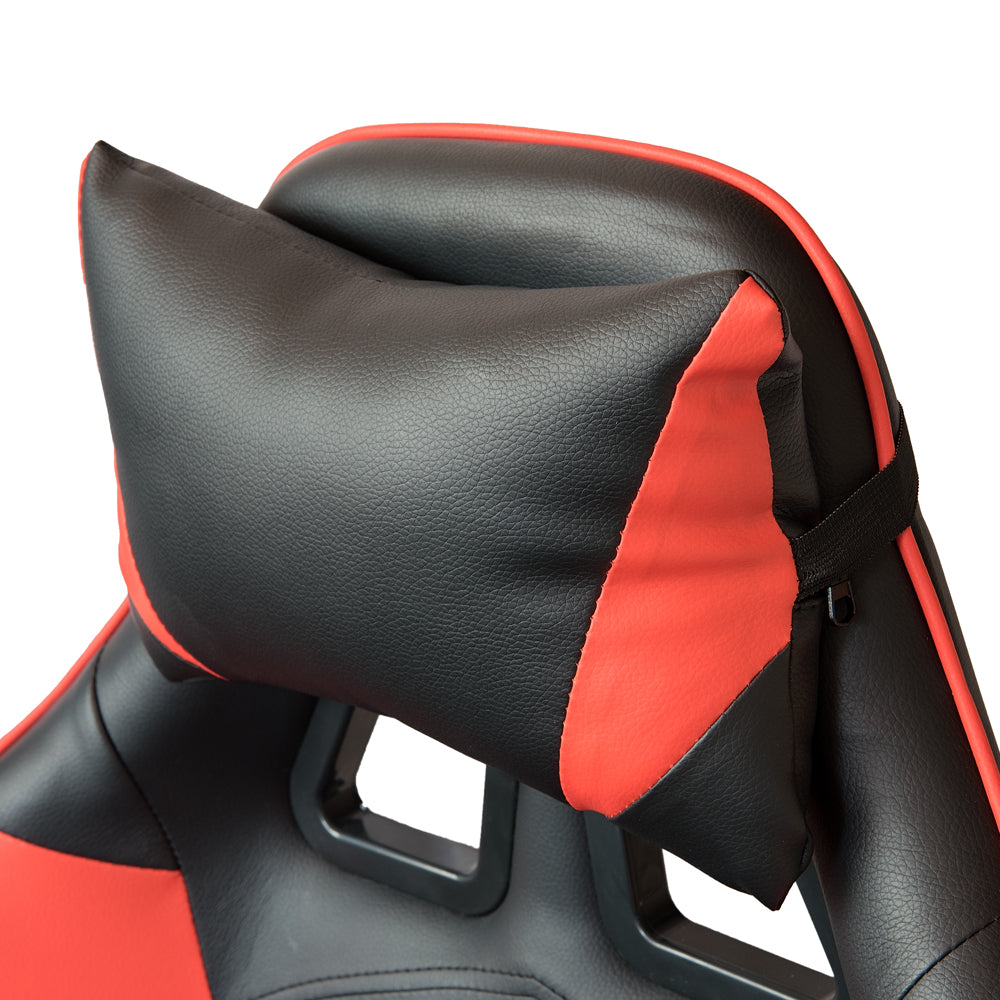 Poltrona Sedia Gaming Girevole Reclinabile da Ufficio Rossa 64x53x123-133 cm