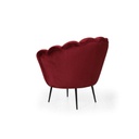 Poltrona a conchiglia in velluto rosso Orel